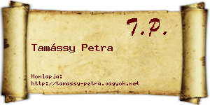 Tamássy Petra névjegykártya