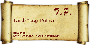 Tamássy Petra névjegykártya
